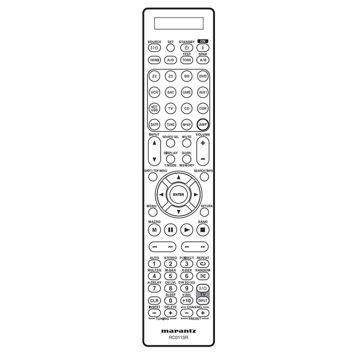 Marantz RC011SR Receiver Remote Control