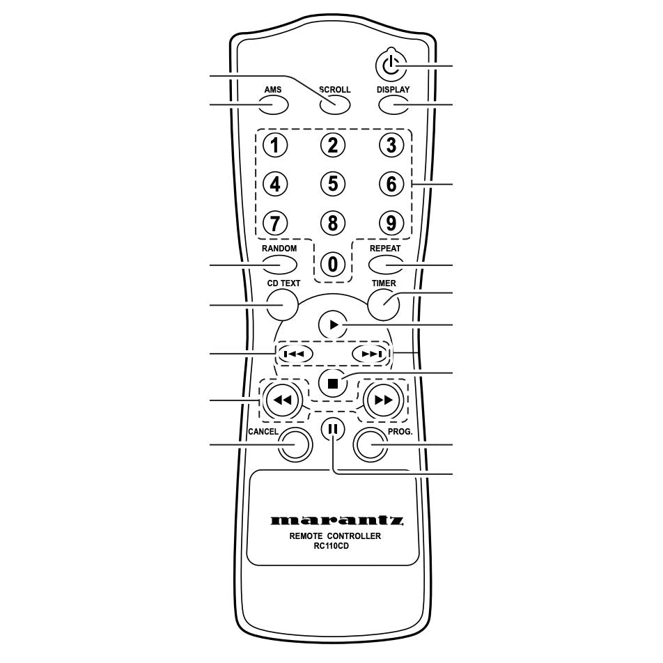 Marantz RC110CD CD Remote Control