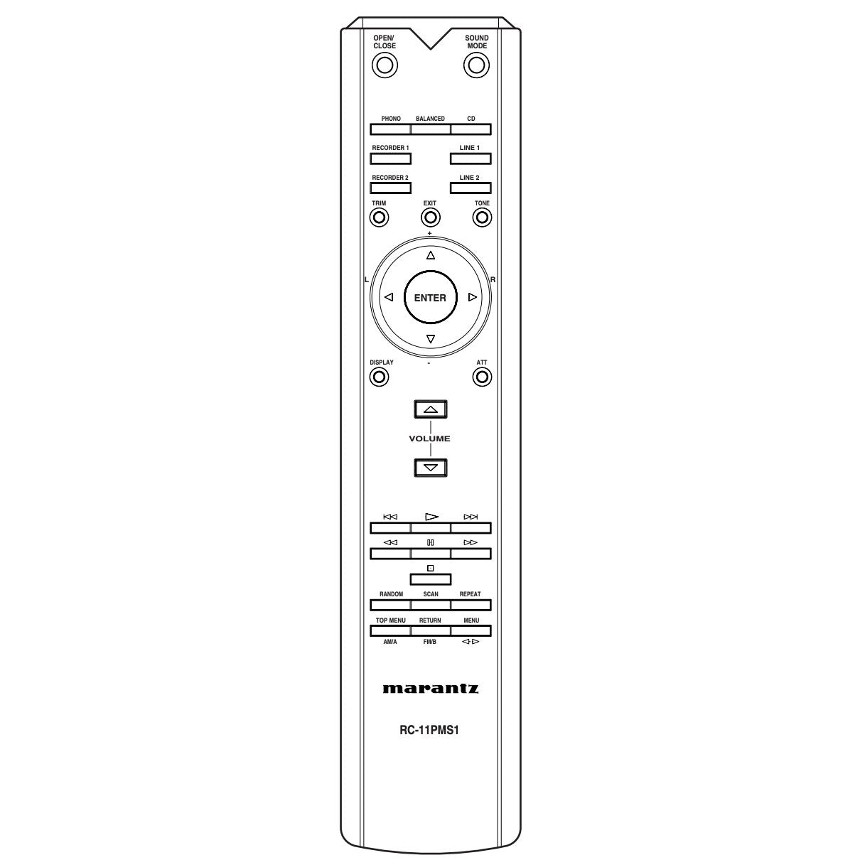 Marantz RC11S1PM Receiver Remote Control