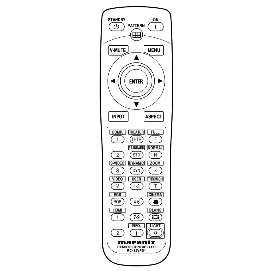 Marantz RC12VPS4 Projector Remote Control