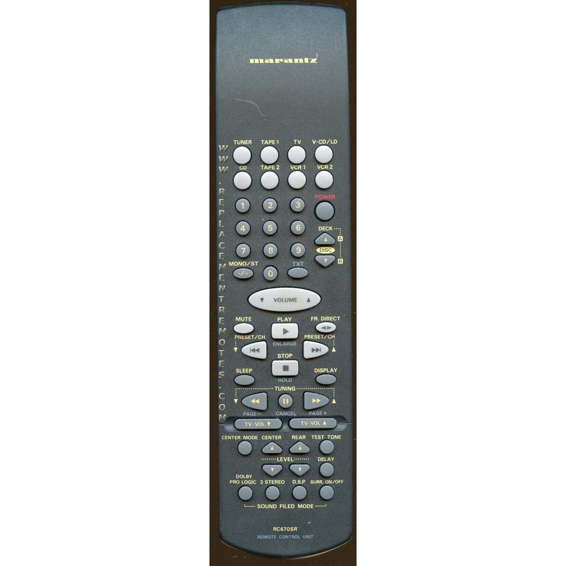 Marantz RC670SR Receiver Remote Control