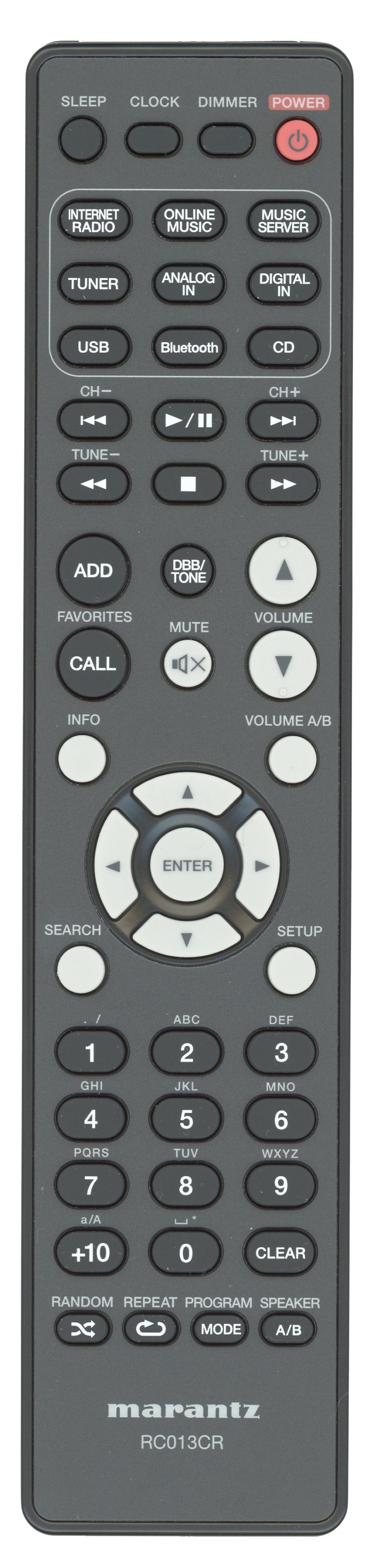 Marantz RC013CR Receiver Remote Control