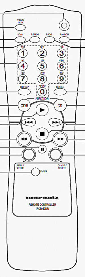 Marantz RC6050DR CD Remote Control
