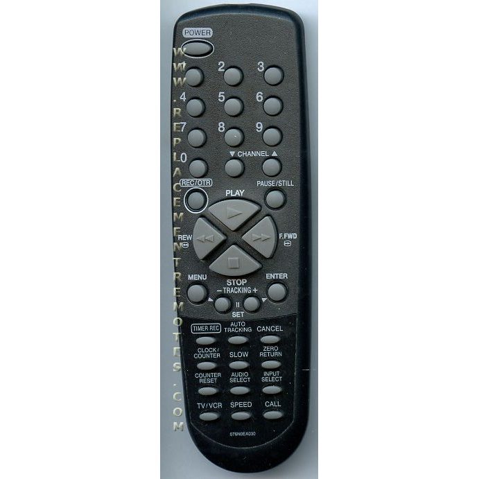 Memorex 076N0EA030 VCR Remote Control