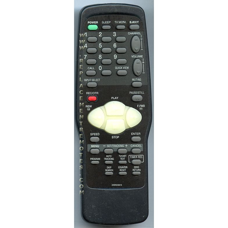 Memorex 076ROCG010 TV/VCR Remote Control