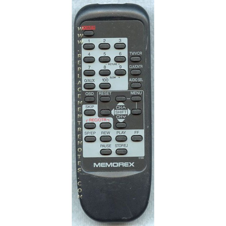 Memorex 5180 VCR Remote Control