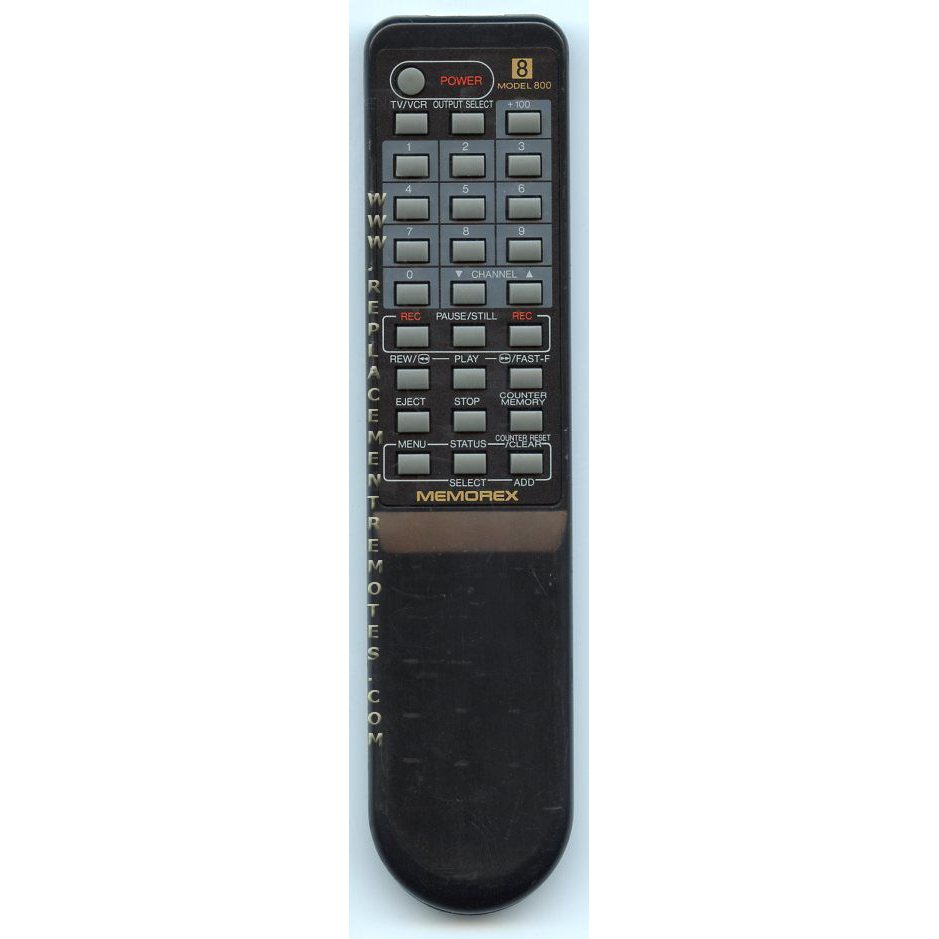 Memorex MODEL800 VCR Remote Control