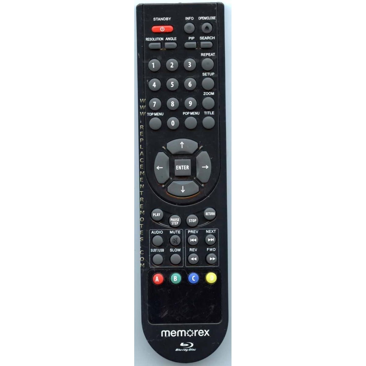 Memorex MVBD2510 Blu-ray Remote Control