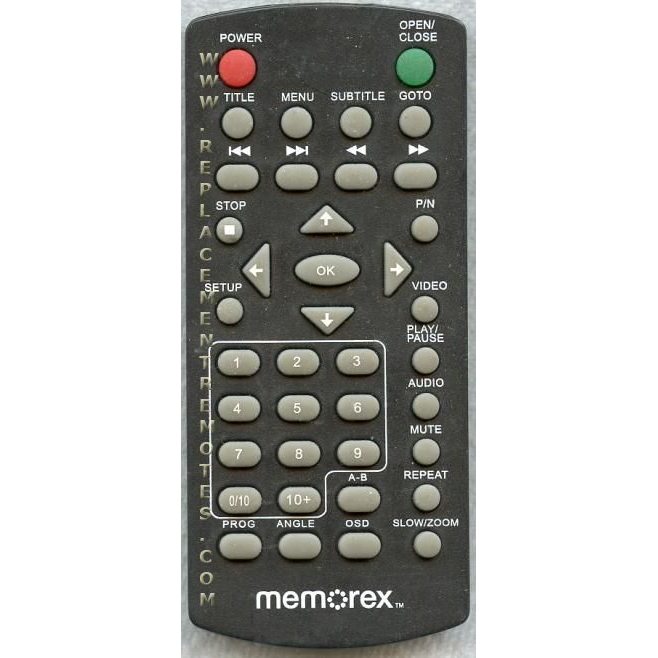 Memorex MVD2015/2016 DVD Remote Control