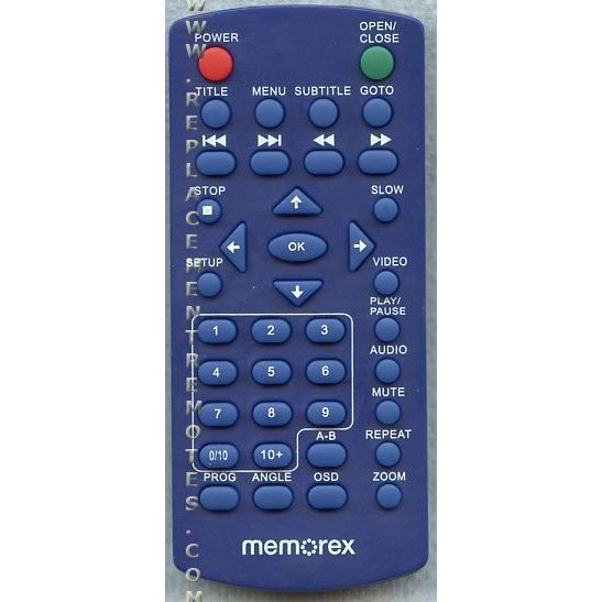 Memorex MVD2040 DVD Remote Control