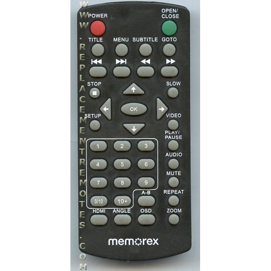 Memorex MVD2047 DVD Remote Control