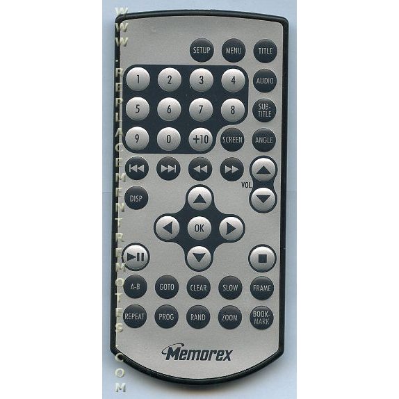 Memorex MVDP1078 DVD Remote Control