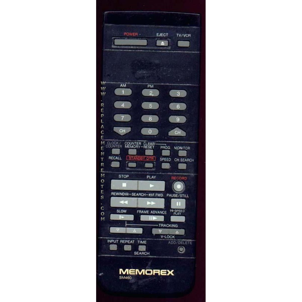 Memorex SM460 VCR Remote Control