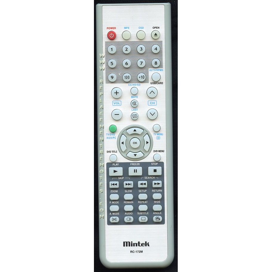 Mintek RC172M TV/DVD Remote Control