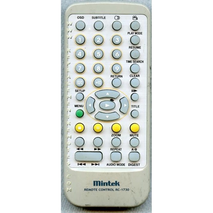 Mintek RC1730 DVD Remote Control