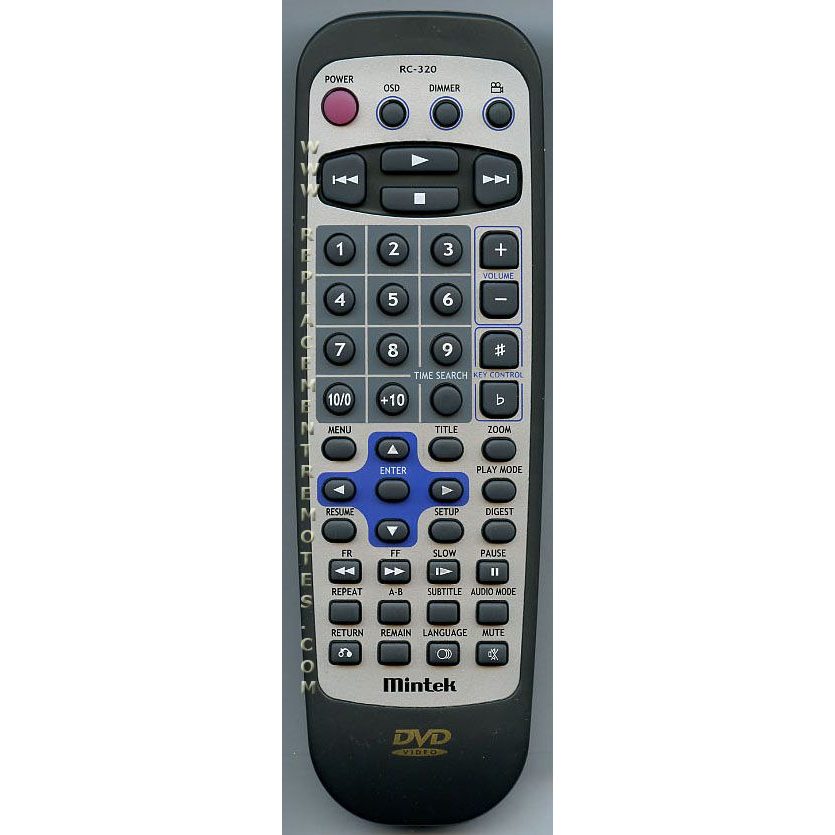 Mintek RC320 DVD Remote Control