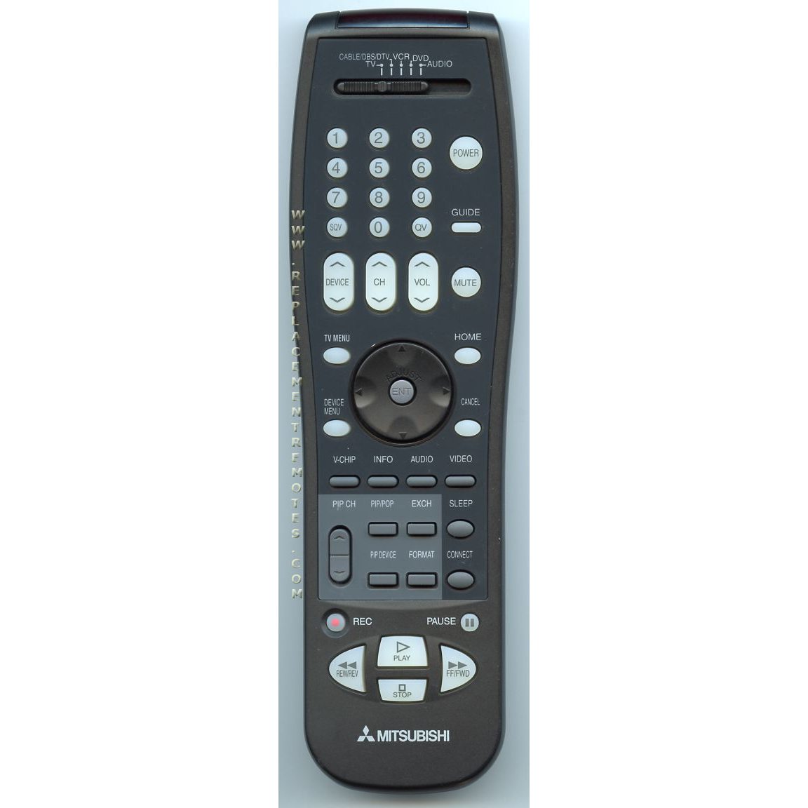 Mitsubishi 290P117B10 TV Remote Control