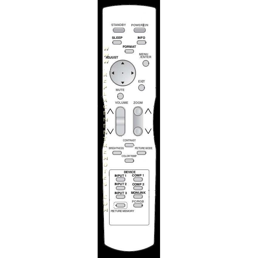 Mitsubishi 3S120281 TV Remote Control