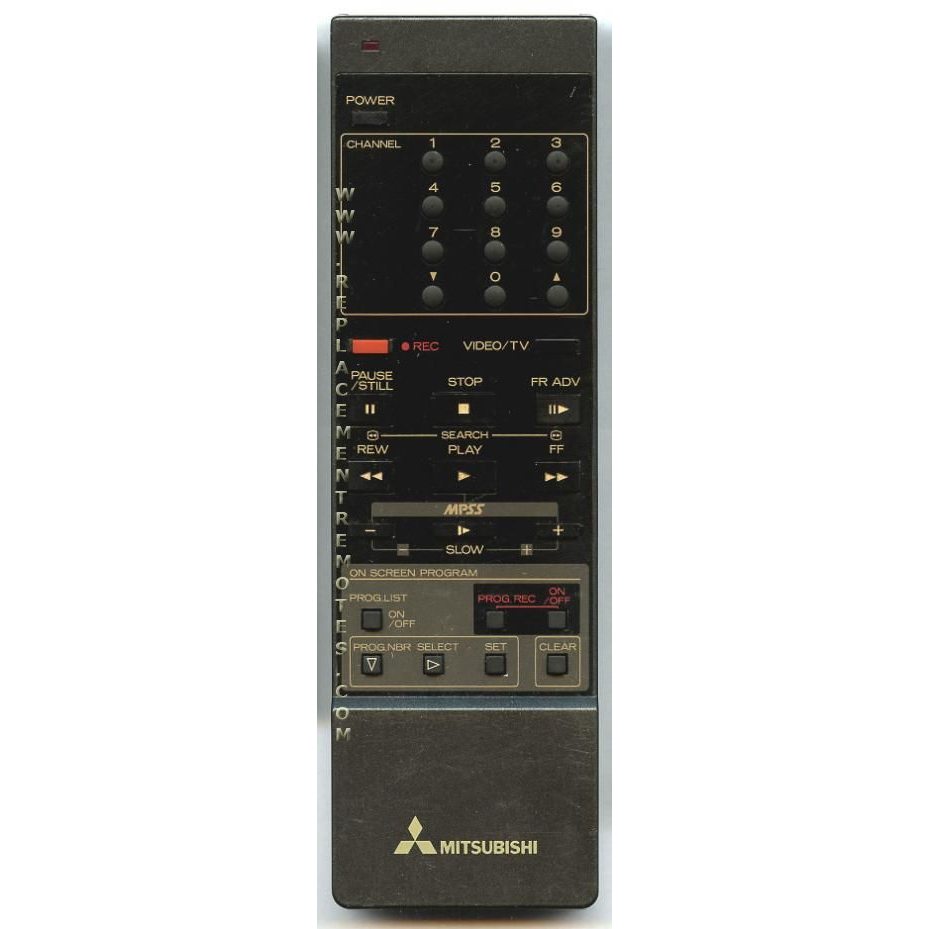 Mitsubishi 939P146A2 VCR Remote Control