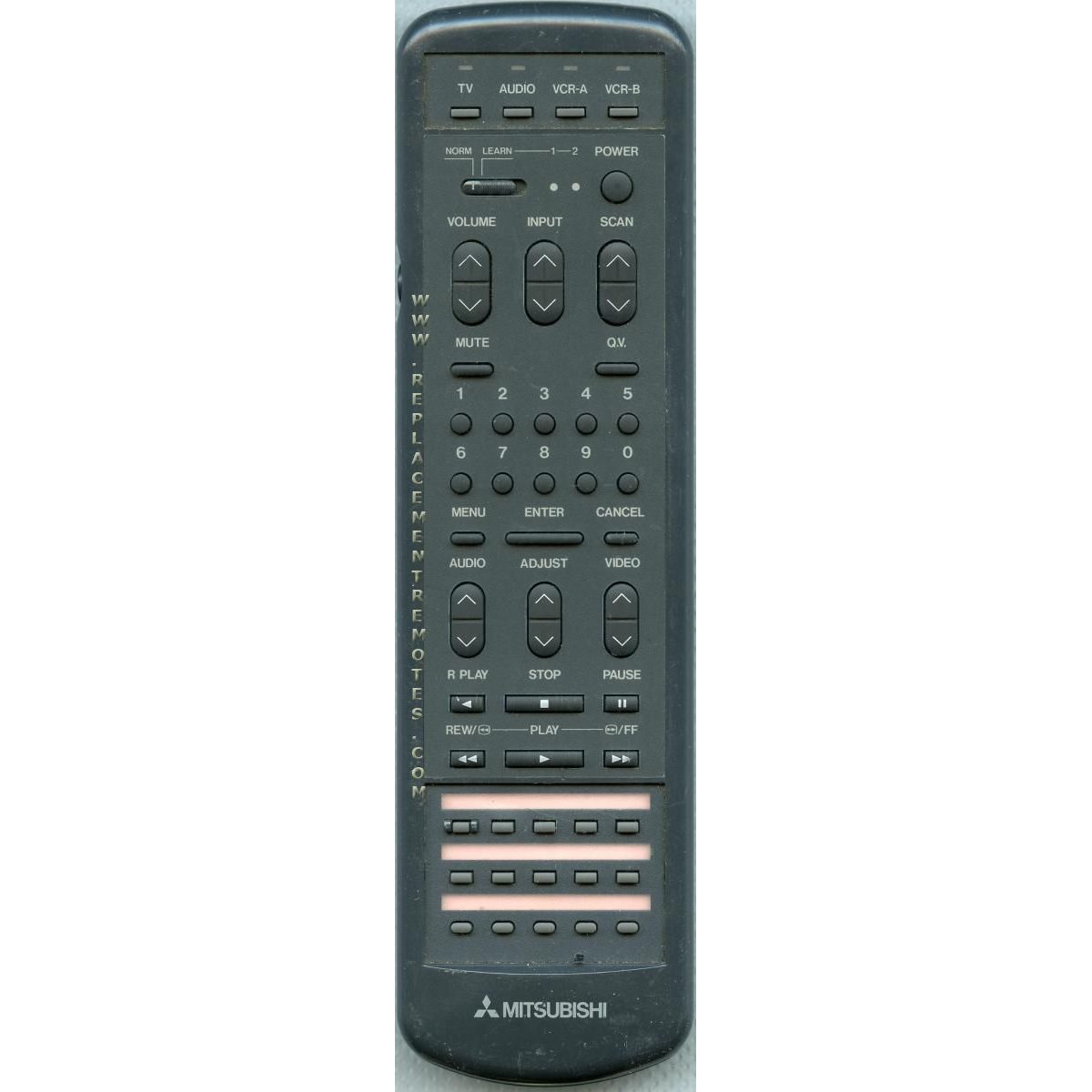 Mitsubishi 939P355B6 TV Remote Control