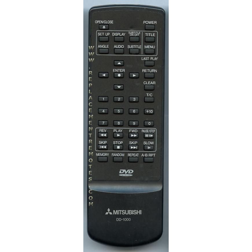 Mitsubishi DD1000 DVD Remote Control