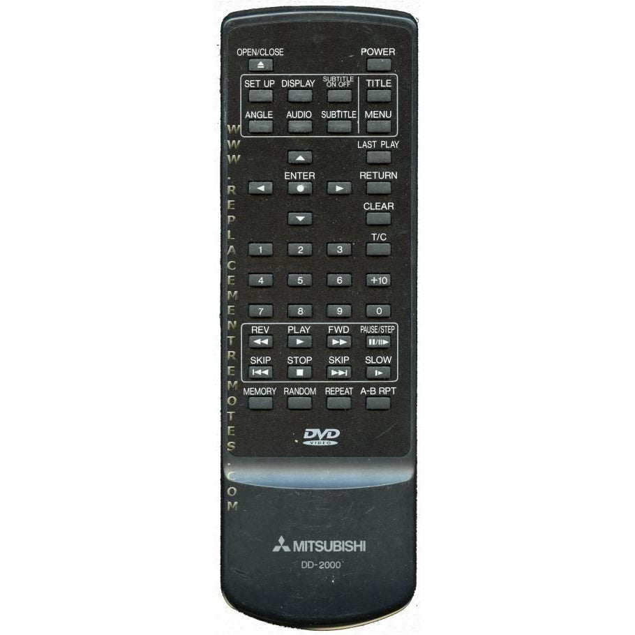 Mitsubishi DD2000 DVD Remote Control