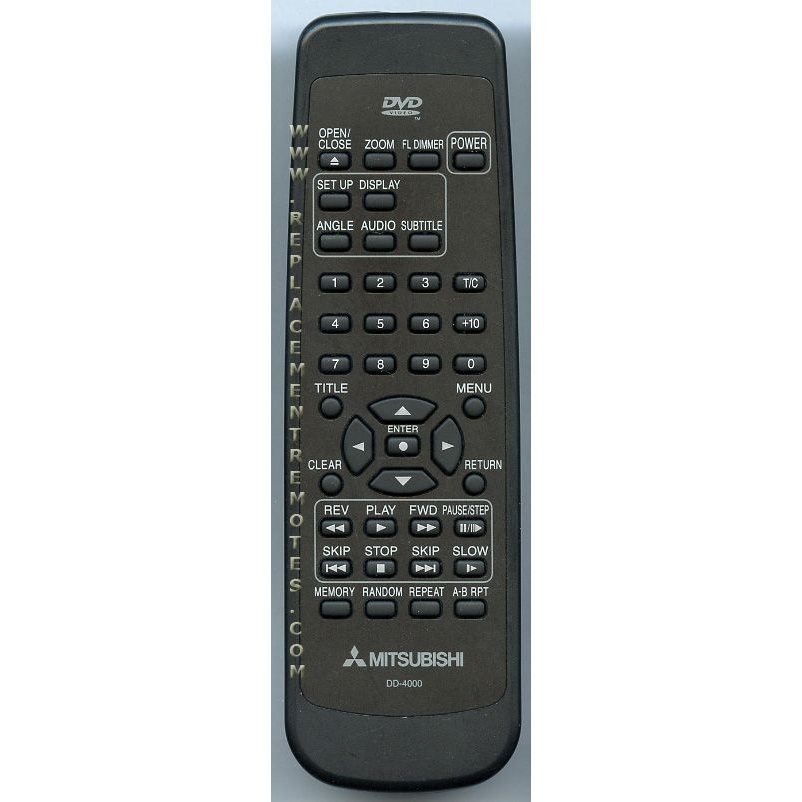 Mitsubishi DD4000 DVD Remote Control