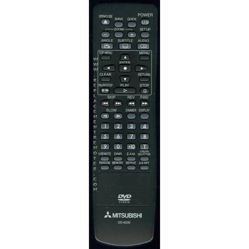 Mitsubishi DD6030 DVD Remote Control