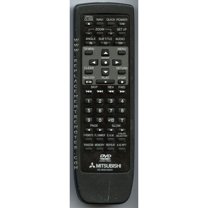 Mitsubishi DD8020/6020 DVD Remote Control