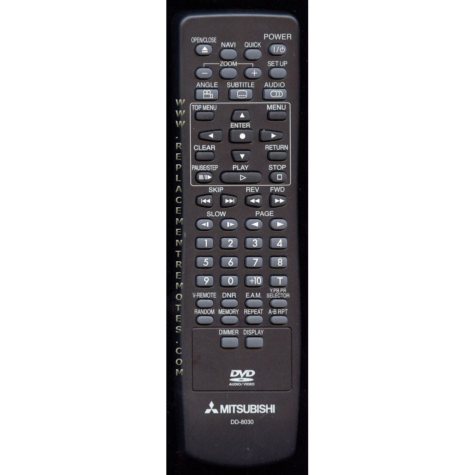 Mitsubishi DD8030 DVD Remote Control