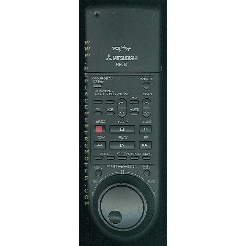 Mitsubishi HSU69 VCR Remote Control