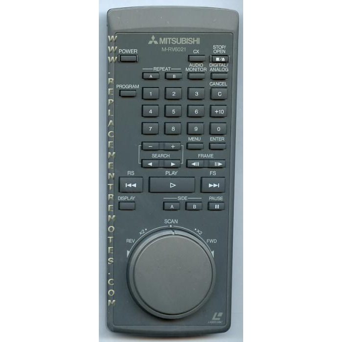 Mitsubishi MRV6021 Laser Disc Remote Control