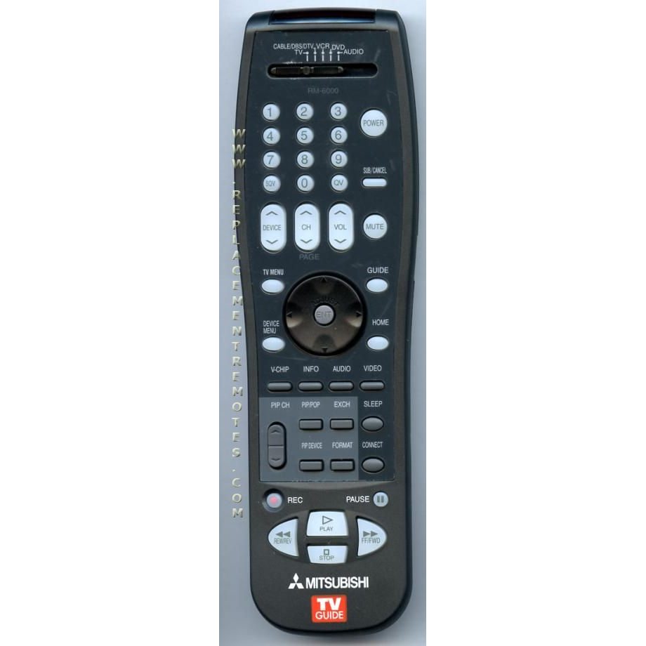 Mitsubishi RM6000 TV Remote Control