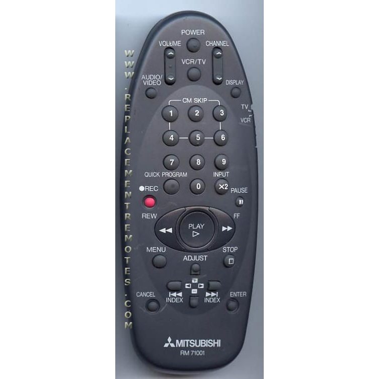 Mitsubishi RM71001 VCR Remote Control