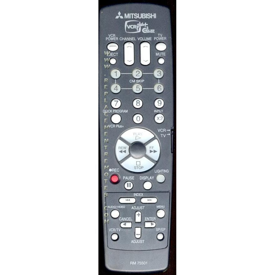 Mitsubishi RM75501 VCR Remote Control