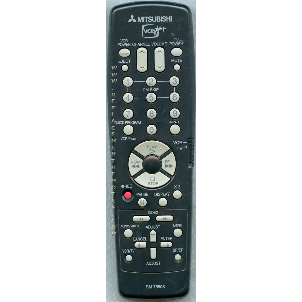 Mitsubishi RM75503 VCR Remote Control