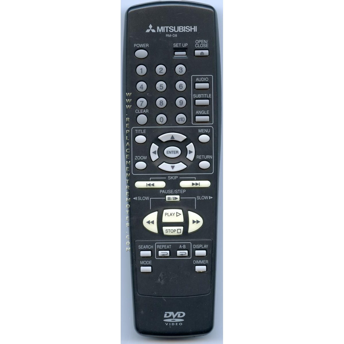 Mitsubishi RMD8 DVD Remote Control