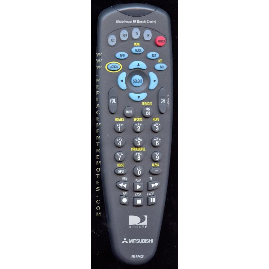 Mitsubishi RMRFHD5 Satellite Remote Control