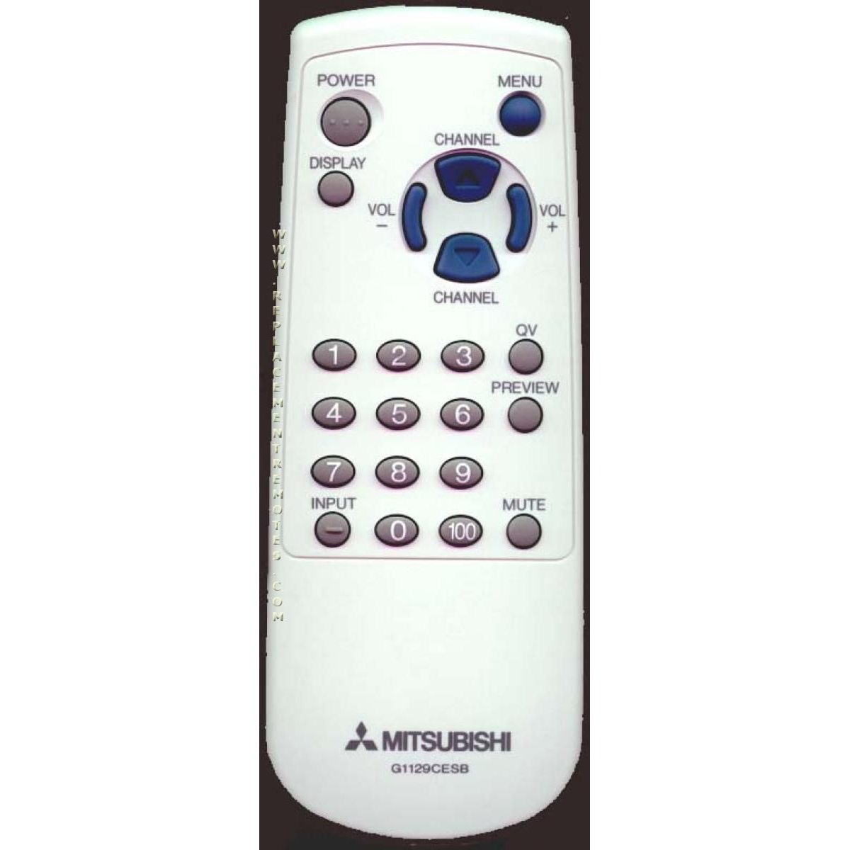 Mitsubishi RRMG1129CESB TV Remote Control