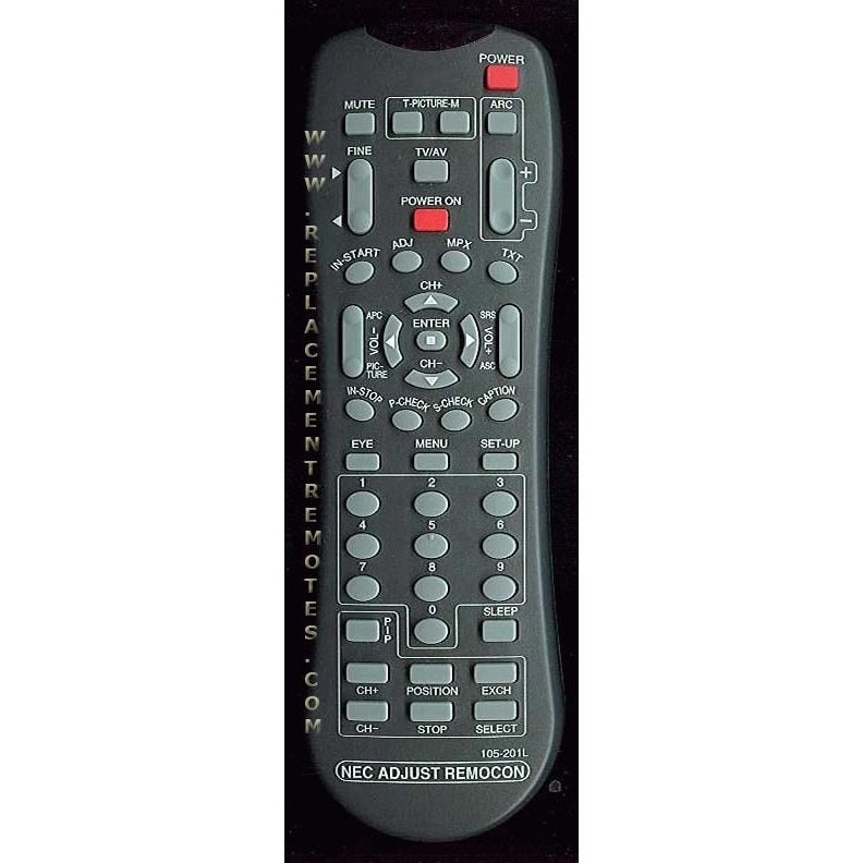 NEC 105201L Consumer Electronics Remote Control