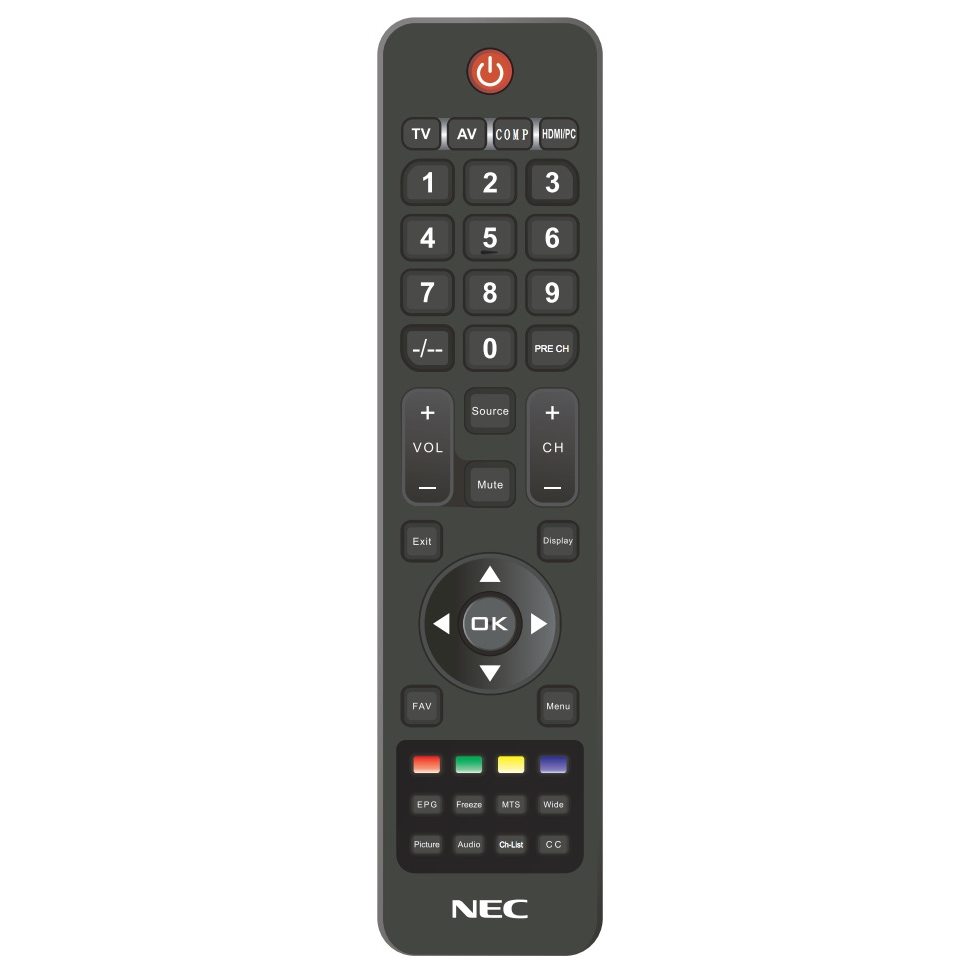 NEC 398GRABD1NENEC Monitor Remote Control