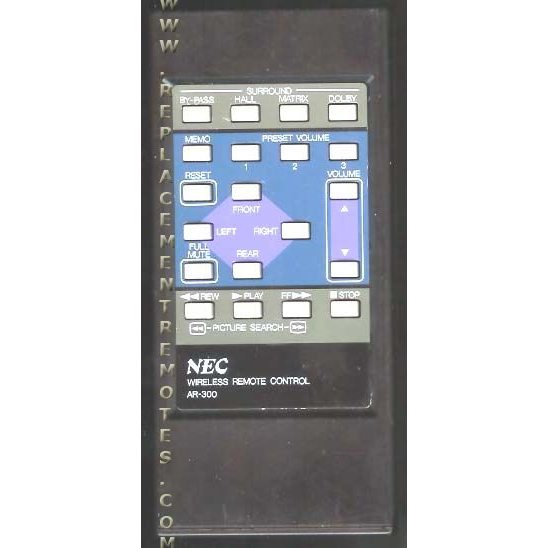 NEC AR300 Consumer Electronics Remote Control