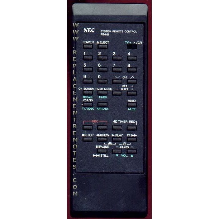 NEC RB926 Consumer Electronics Remote Control