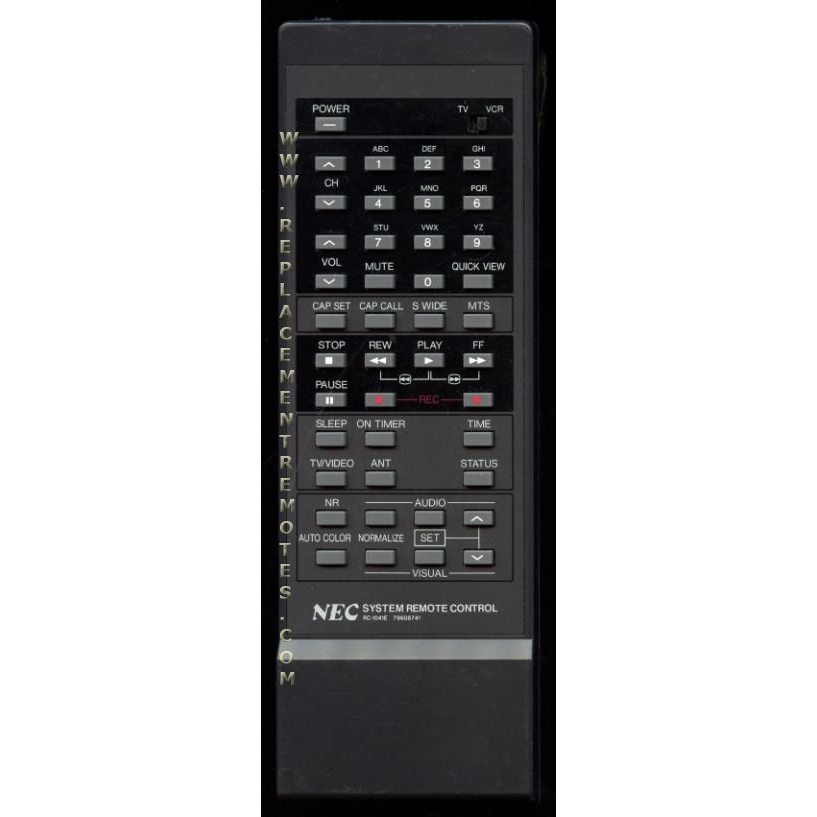 NEC RC1041E VCR Remote Control