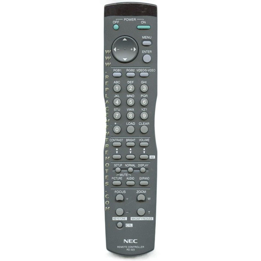 NEC RD323 Consumer Electronics Remote Control