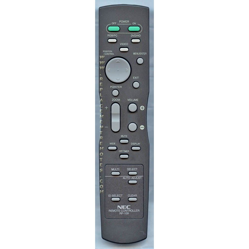 NEC RP109 Projector Remote Control