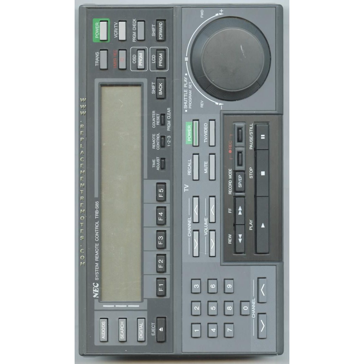 NEC TRBS85 VCR Remote Control