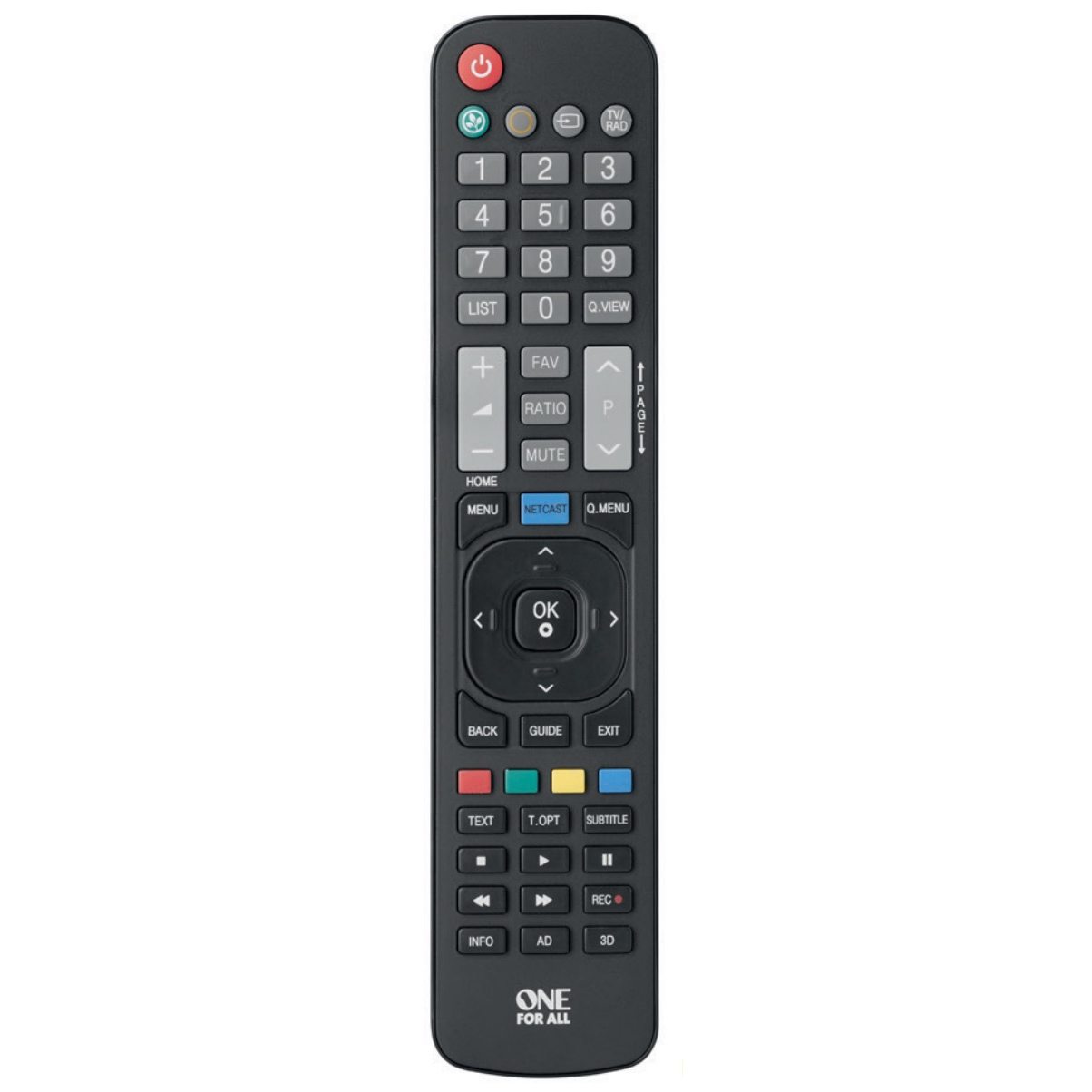 One For All URC1911 for LG 1-Device Universal Remote Control