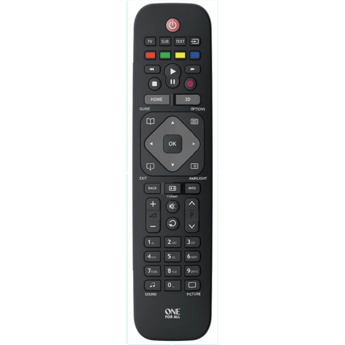 One For All URC1913 for Philips 1-Device Universal Remote Control