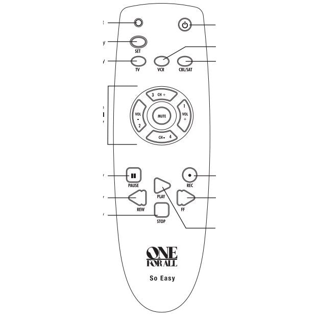 One For All URC3050 3-Device Universal Remote Control